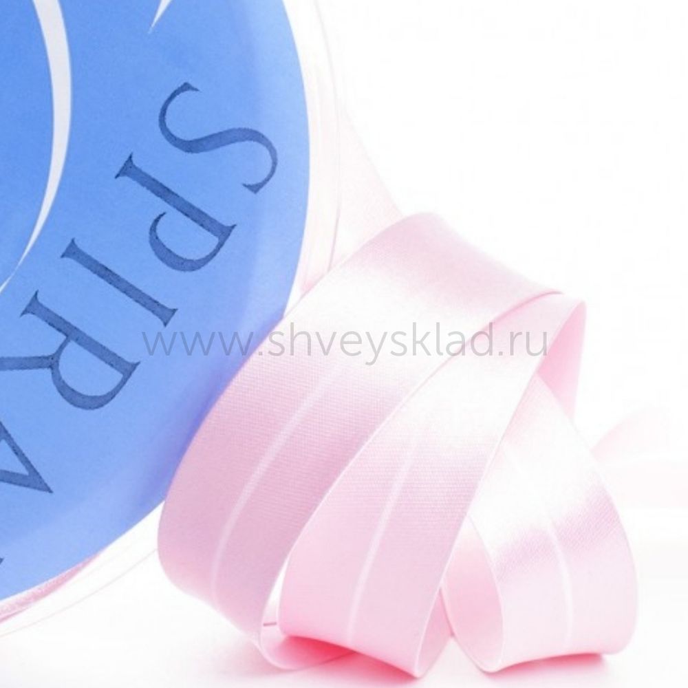 Бейка косая атласная 30 мм, 25 метров, 05 розовый, Safisa (Spiral) /TOS/