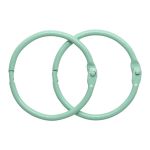 Кольца для альбомов разъемные металл 35 мм, 10 шт, мята, 5AS-105