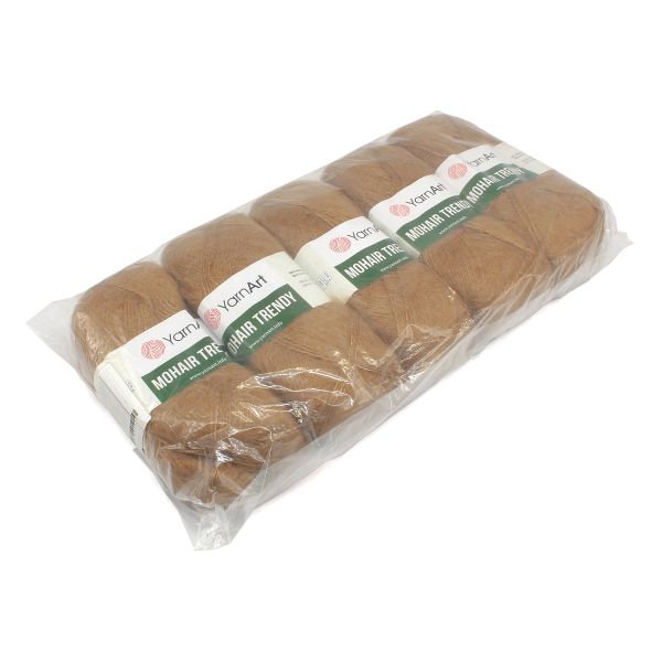 Пряжа YarnArt (ЯрнАрт) Mohair trendy / уп.5 мот. по 100 г, 220м, 116 кофе с молоком