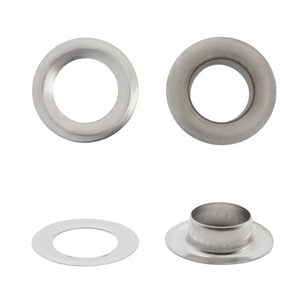 Люверсы металл ⌀12.0 мм (внутр.), №26, сталь, никель, 100 шт, New Star