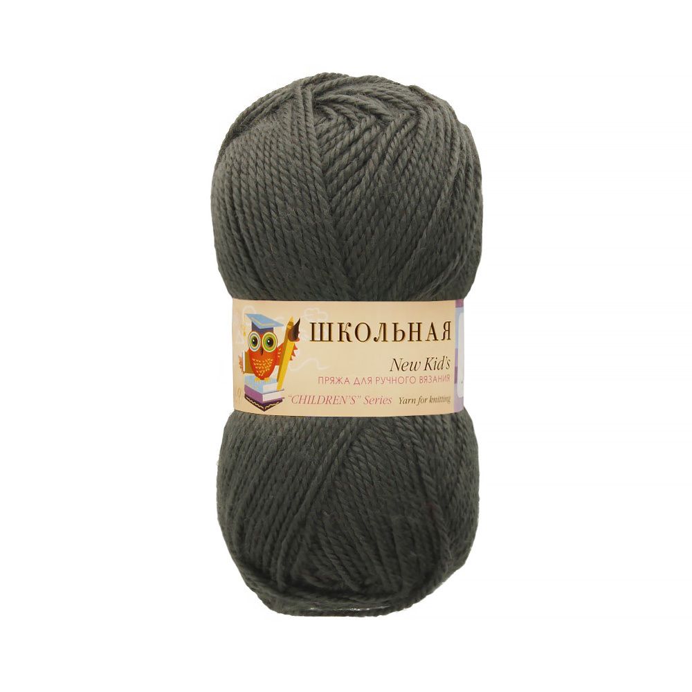 Пряжа Пехорка Школьная / уп.5 мот. по 50 г, 150 м, цв.035 маренго (т.серый)