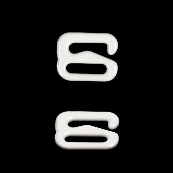 Крючки для бюстгальтера металл 8.0 мм, 01 белый, 100 шт