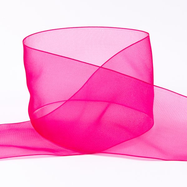 Лента капроновая (органза) 75.0 мм / 22.8±1 метра, 118 малиновый, Blitz OR-75