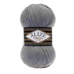 Пряжа Alize (Ализе) Superlana klasik / уп.5 мот. по 100 г, 280м, 021 серый меланж A