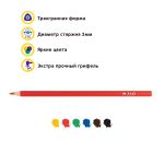 Карандаш цветной пластиковый трехгранный заточенный 6 цв, Лео LPPCP-06