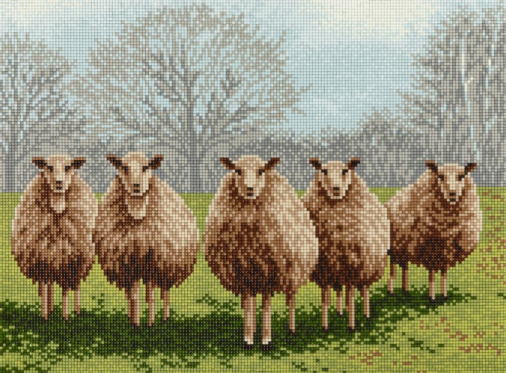 Алмазная (кристальная) мозаика Фрея ALPD-220, на подрамнике Отважная пятерка, 40х30 см