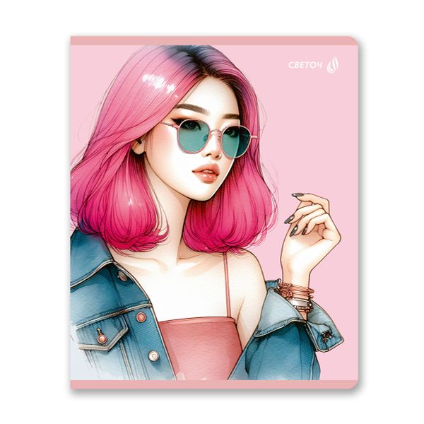 Тетрадь ученическая общая, A5 40 л. на скобе 65 г/м², белизна 100% 10 шт клетка, 01472 Девичьи секреты, Светоч Т194