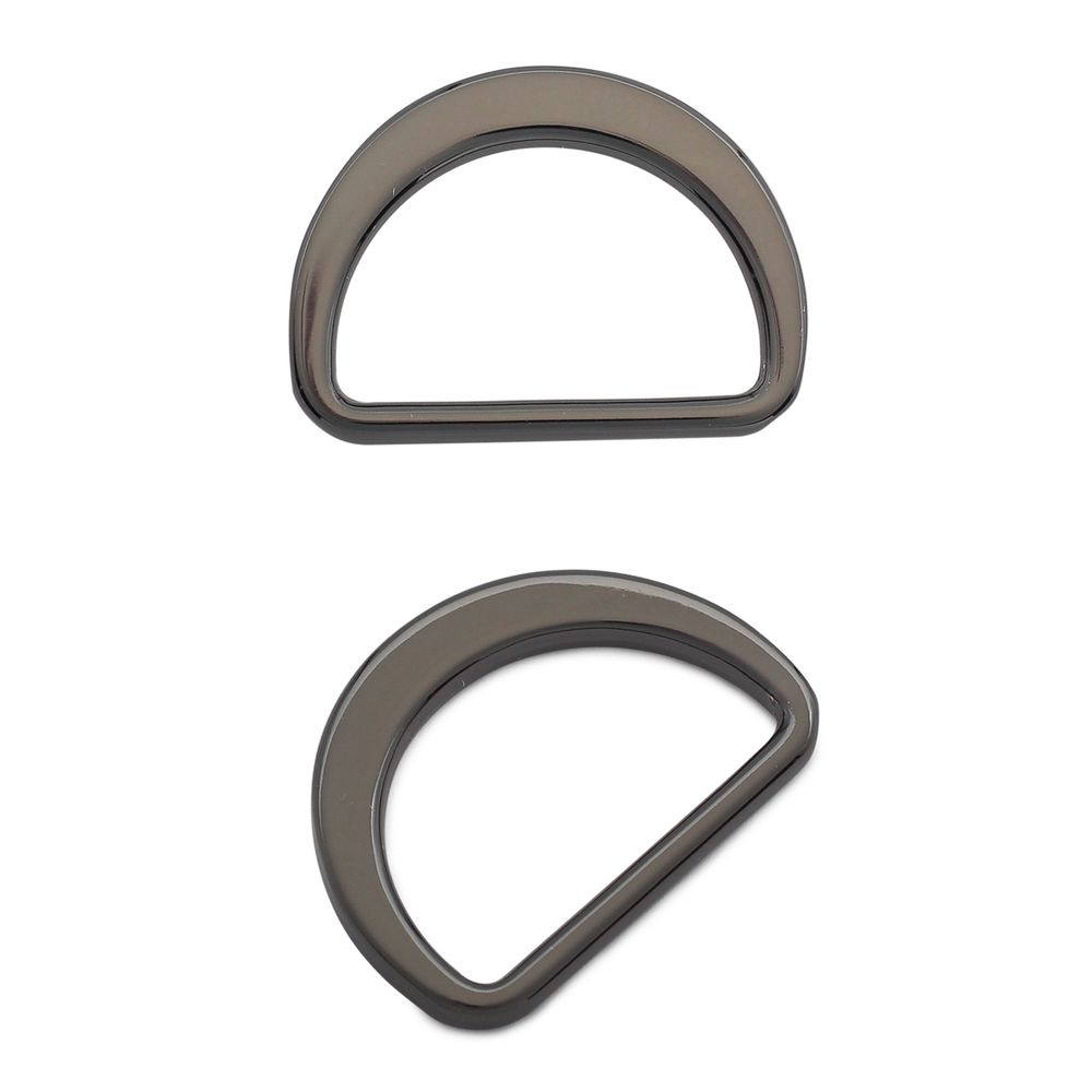 Полукольцо литое металл внутр. 25 мм (внешн. 31х23 мм), плоское, 10 шт, чер.никель ГР, 6881