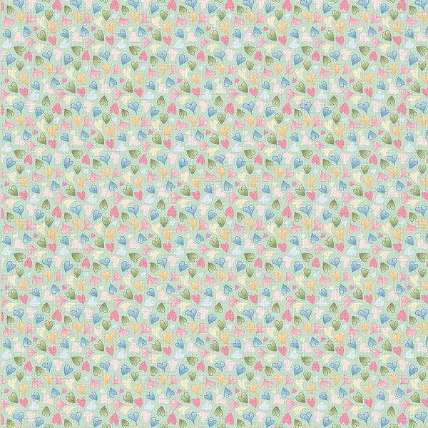 Ткань для пэчворка Peppy Нежная история, отрез 50х55 см, 146 г/м², НИ-28 зеленый, Peppy