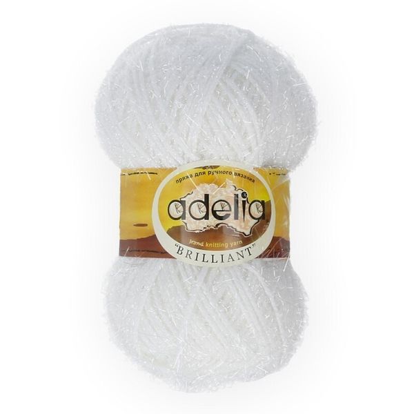 Пряжа Adelia Brilliant / уп.10 мот. по 50г, 90м, 01 белый
