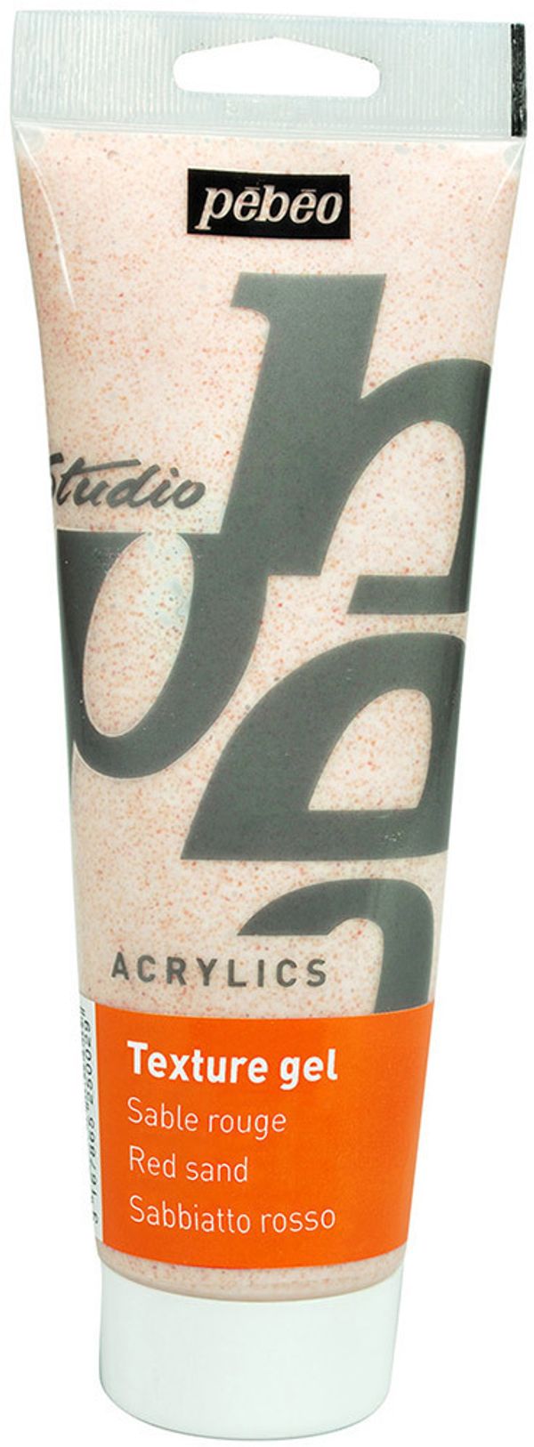 Гель текстурный с песком Studio 250 мл, красный, Pebeo