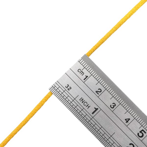 Шнур атласный корсетный ⌀2.0 мм / 45.7 метров, 6 лимонный