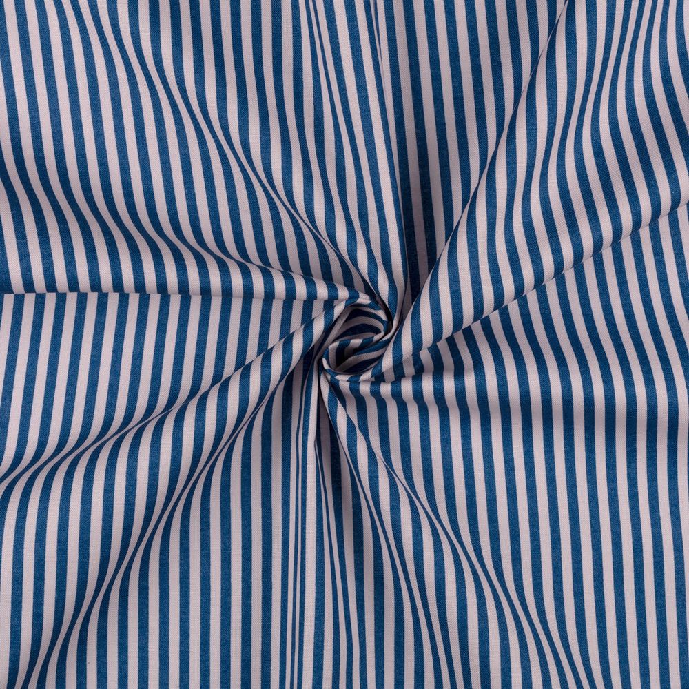 Ткань для пэчворка PEPPY БАБУШКИН СУНДУЧОК ФАСОВКА 100х112 см, 140±5 100% хлопок, БС-34 полоска ярко-синий, Peppy БАБУШКИН СУНДУЧОК