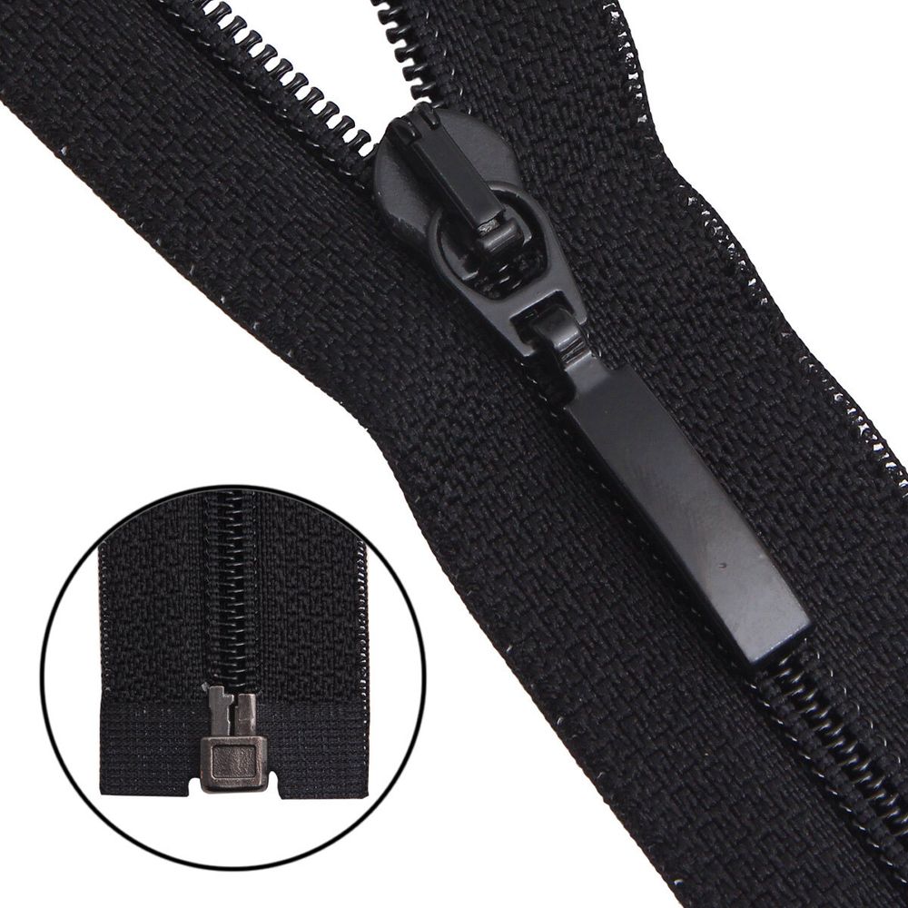 Молния спираль (витая) Arta Т5 (5 мм) 1 зам., разъем., 70 см, цв. 580 черный, уп.5 шт