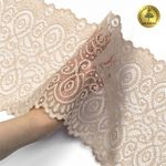 Кружево бельевое эластичное 180 мм / 120 м, L1351 цв.L168 серебристый пион, Kruzhevo