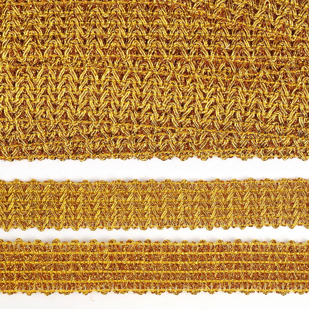 Тесьма отделочная 30 мм, 13-15932 цв.золото уп.13.71м