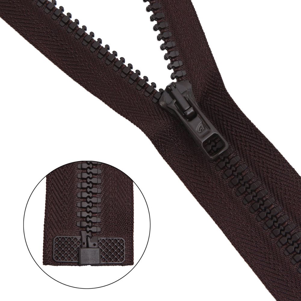 Молния трактор Arta Т6 (6 мм) 1 зам., разъем., 50 см, ОПТ. УП. 25 ШТ., 068 т.коричневый