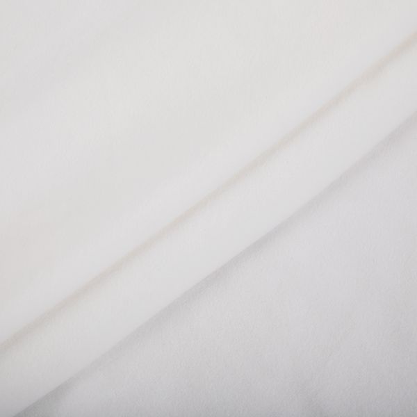 Микровелюр 312±5 г/м², 160 см / 5 метров, 002 тёплый белый, Gamma MCV