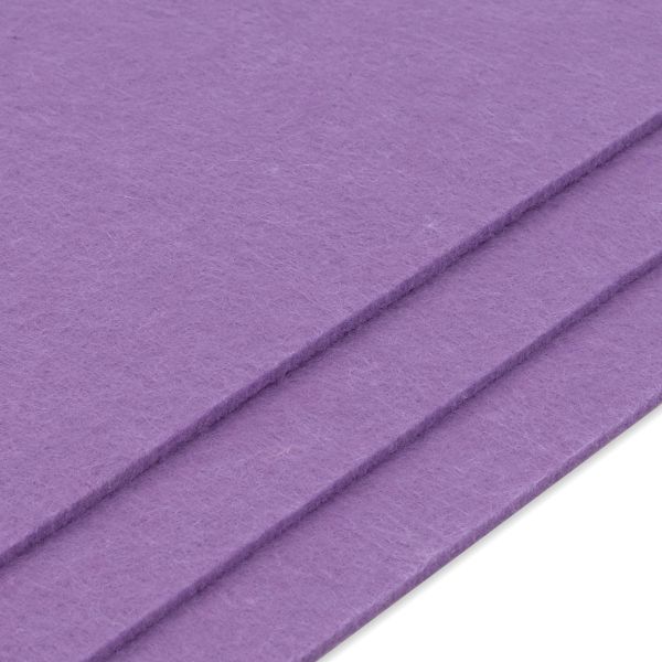 Фетр листовой жесткий 3.0 мм, 20х30см, 3 штук Astra&Craft (AF879/YF622 сиреневый)