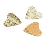 Декоративные элементы из коры дерева Сердце, 5см, 10 шт (отбеленный) YW025
