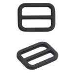 Рамка регулировочная металл литая 15 мм /19х15 мм, ⌀2 мм/, черная резина, 4 шт