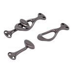 Крючки пришивные декоративные 36х10 мм, олово (чер.никель)), 6 шт