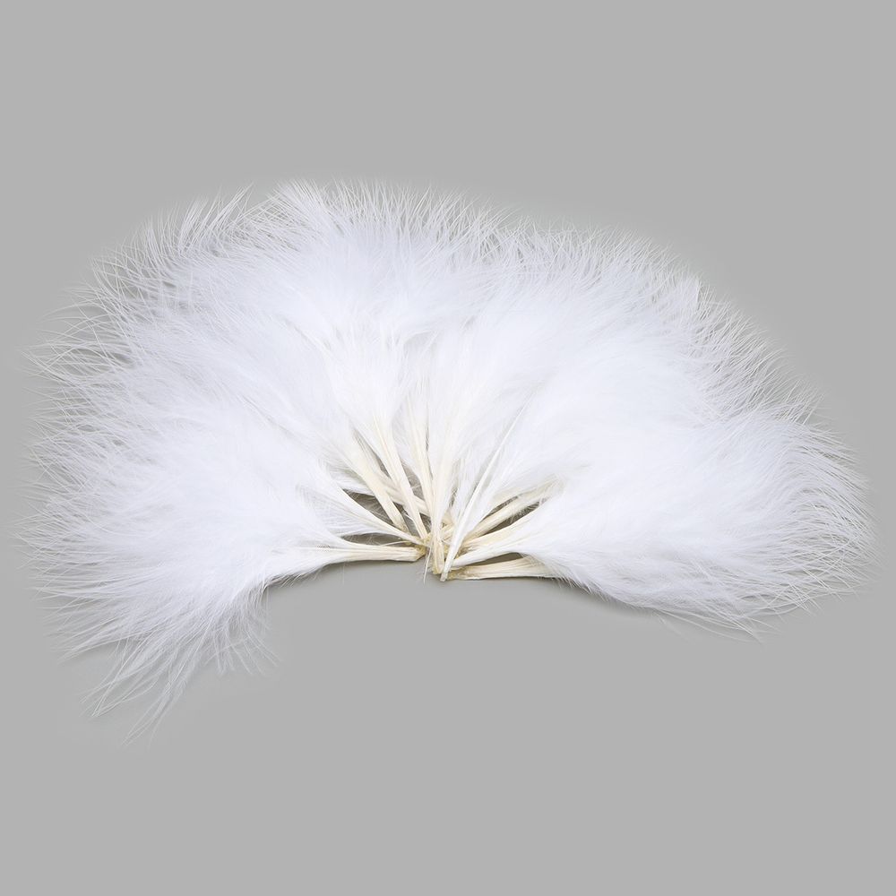 Перья декоративные 5-10см, 25 шт, H-81 белый