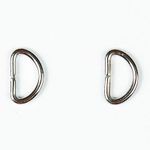 Полукольцо сварное металл внутр. 15 мм (внешн. 20х12 мм, ⌀2.5 мм), 50 шт, никель ГР, 6056