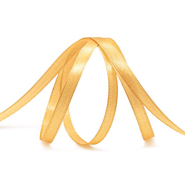 Лента атласная 1-сторонняя 6.0 мм / 22.86±1 метров, 039 т.золотой, Globus