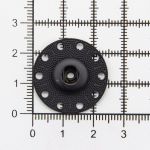 Кнопка пришивная металл ⌀25.0 мм, металл, Black, уп.10 шт