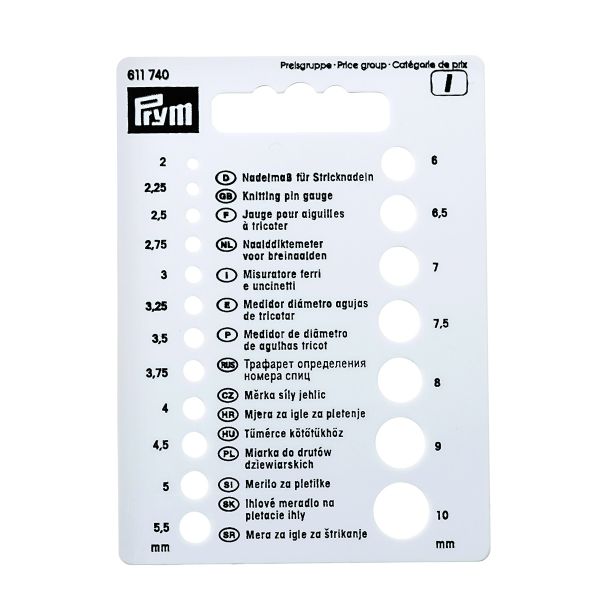 Приспособление для измерения диаметра спиц, Prym