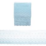 Кружево капроновое широкое 127 мм / 3.4 м (±4 см) 0574-5002, А783 св.лед