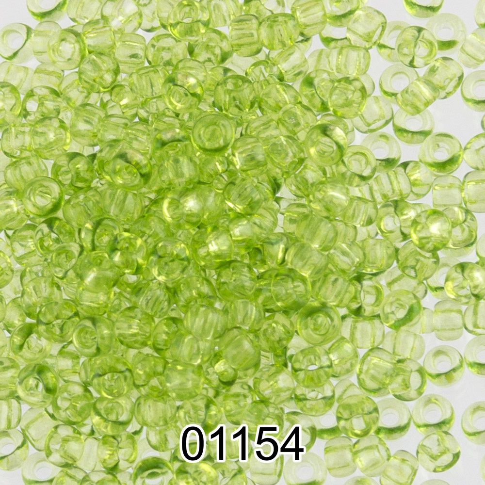 Бисер Preciosa круглый 10/0, 2.3 мм, 500 г, 01154 (Ф412) т.салатовый