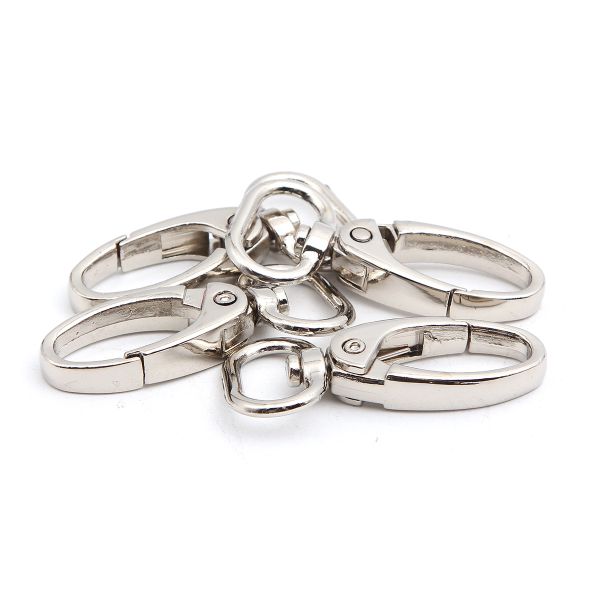 Карабин металл 15.0 мм (43х22 мм), никель, ГУ12849, 4 шт