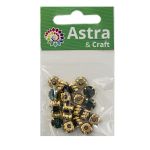 Хрустальные стразы в цапах/золото, 8мм, 20 шт/упак, Astra&Craft (36 изумрудный), 4AR167/168