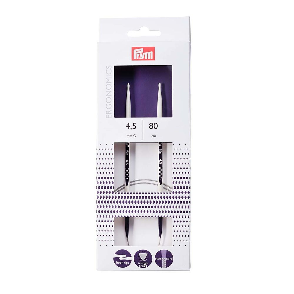 Спицы круговые Prym Ergonomics ⌀4,5 мм, 80 см