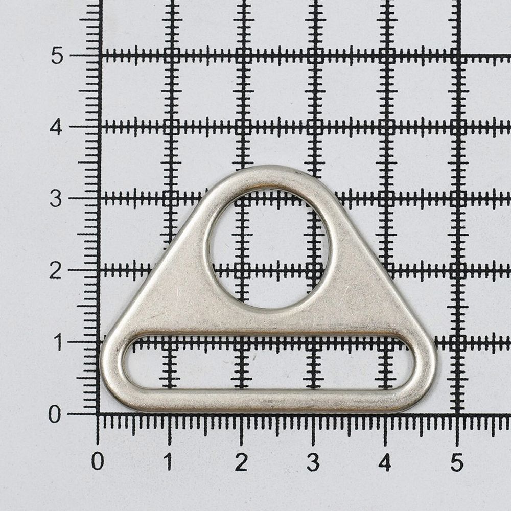 Рамка треугольная литая металл 38 мм, 20 шт, матовый никель, ZH-65