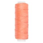 Нитки для кожи вощёные плоские 0.8 мм, 25 м, 014 коралловый, LC-001, Промысел