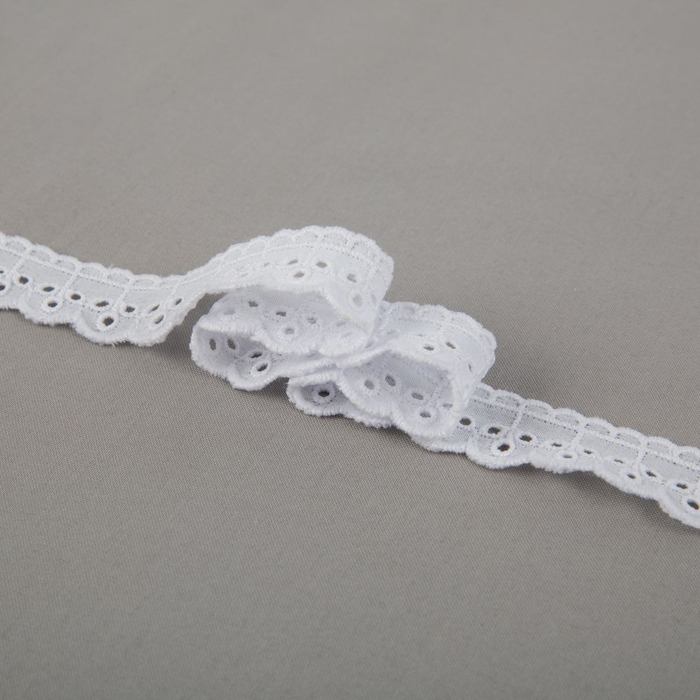 Кружево шитьё 22 мм / 9±0.2 метров, Турция, белый, Gamma GYEM-2200