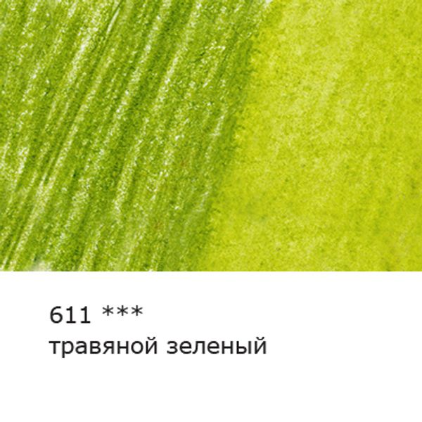 Карандаш акварельный художественный заточенный, 6 шт, 611 Травяной зеленый (Sap green), Vista-Artista Gallery VGWP