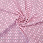 Ткань коллекция Jersey, 48х50см, 95% хлопок, 5% эластан Gutermann (43 розовый/белый горошек), 647712