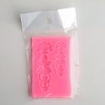 Молд 7,7х5х0,5 см, Цветочный узор, цвет микс