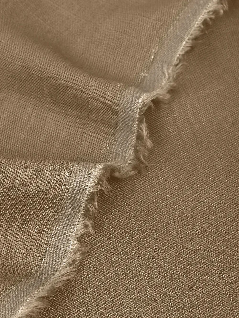 Льняная ткань 190 г/м², 140 см / 2 метра, TBY.Li.1002.48, 48 бежевый