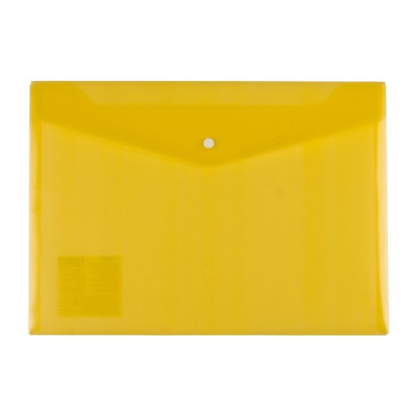 Папка-конверт с кнопкой Classic А4, 180 мкр, диагональ, 20 шт, желтый 2205319, Expert Complete