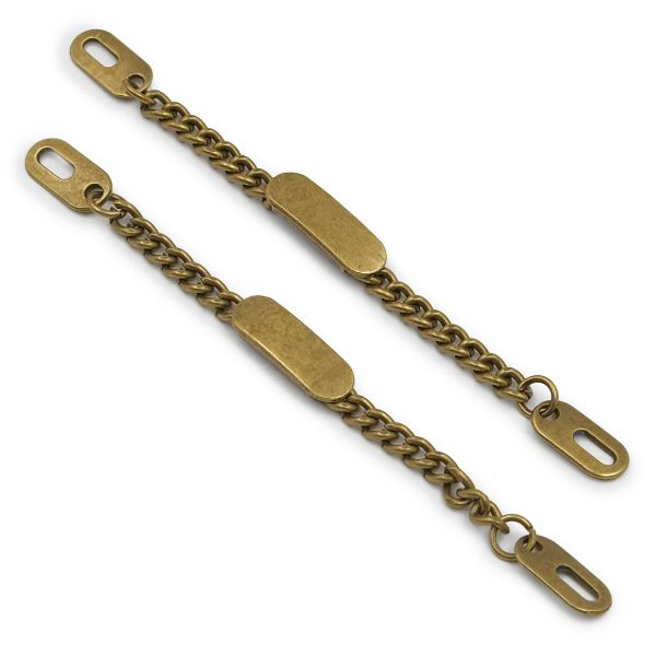 Вешалка-цепочка для одежды 102х8 мм, металл, бронза, 10 шт, ГНУ360