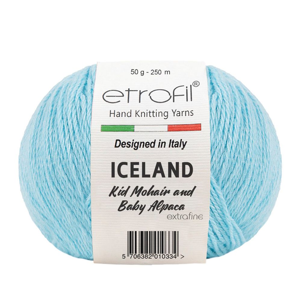 Пряжа Etrofil (Этрофил) Iceland / уп.10 мот. по 50 г, 250м BL1014 детский голубой