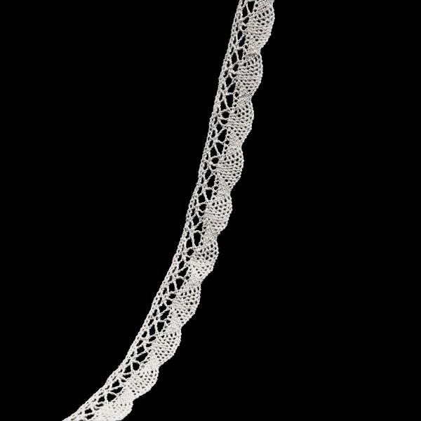 Кружево вязаное (тесьма) хлопковое 20 мм / 9.14 метров, бежевый