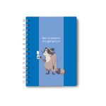 Записная книжка с твердым переплетом, матовая ламинация, на гребне A6 80 л. 4 шт клетка, Перезагрузка 01579, ЗК221 Светоч