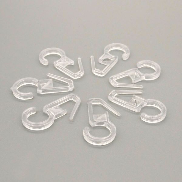 Крючки шторные для карниза 34 мм, прозр, 100 шт