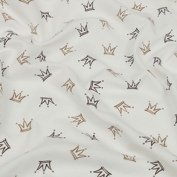 Футер 2-нитка начес 190 г/м², 100-100 см / 6 метров, N-ДЛ190-01, цв.бел/бежевый